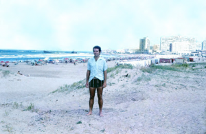 Figura 6- Uma das conhecidas praias de Punta del Este, a Playa Brava. Ao fundo vê-se o centro da cidade.