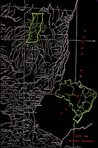 Figura 8- Mapa do Brasil com detalhe da localização do PIX.