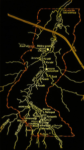 Figura 9- Mapa detalhado do PIX e suas principais aldeias.