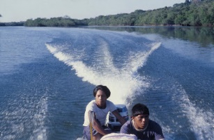 Figura 23- Uma visão do rio Xingu durante um deslocamento da equipe de saúde por via fluvial.