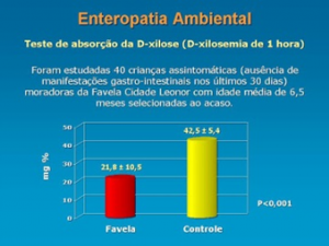 Figura 8- Deficiência da absorção da D-xilose em crianças da favela cidade Leonor.